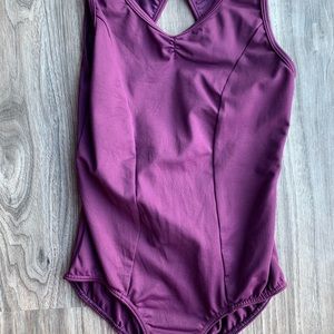 Revolution Dancewear Classic Mesh Tank Leotard CM Street size 6/7 Purple/Plum